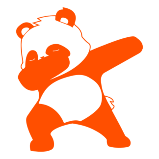 Dabbing Panda Decal (Orange)